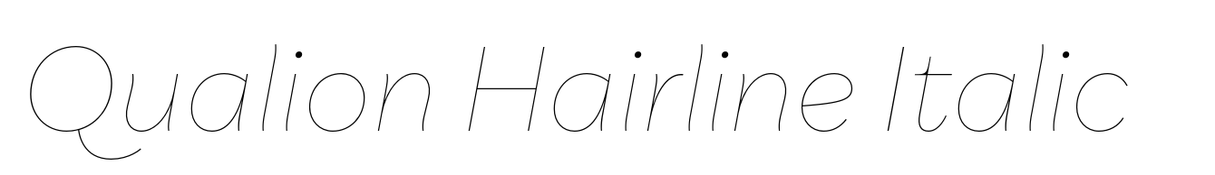 Qualion Hairline Italic